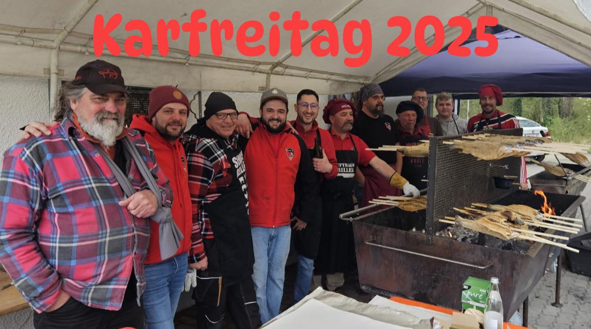 Karfreitag Steckerlfischessen beim FSC Hart - Dank den Helfern