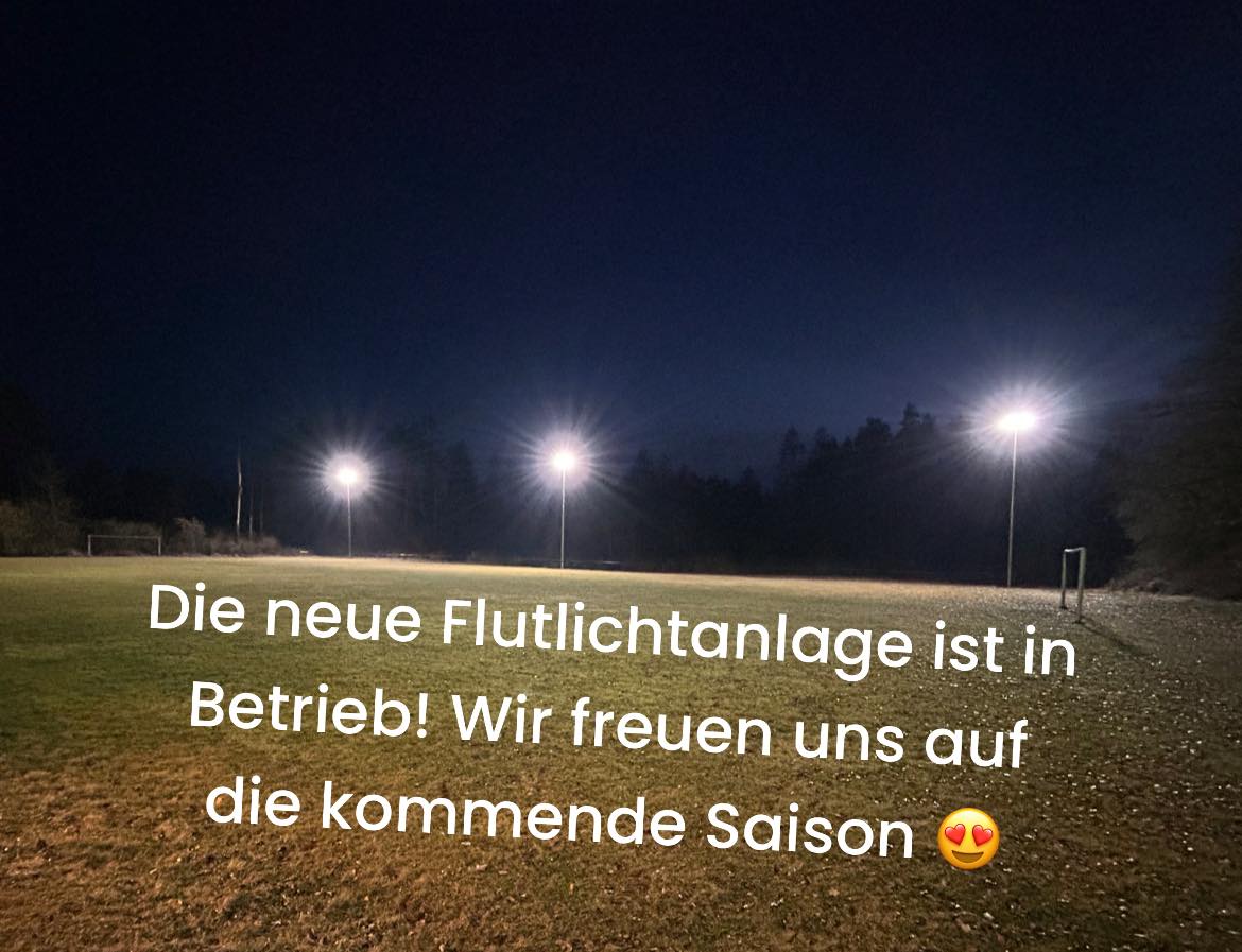 Flutlichtanlage Sportplatz des FSC Hart erneuert